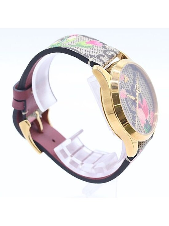 Gucci And Buckle Timeless 126.4 Quartz Floral Pattern Bee Dial and Watch main image 5